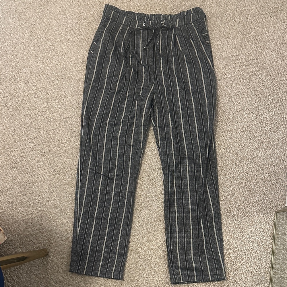 Storia women's Charcoal Striped Dress Pants